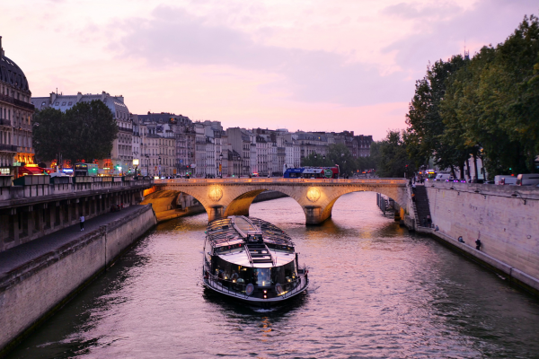 Paris — The Seine at dusk